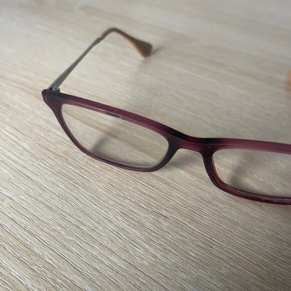 Ray-Ban RB7053 5526 Red Square Eyeglasses READ Frames Only 54-17-140 - Picture 11 of 12